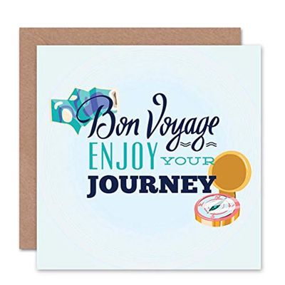 Wee Blue Coo TRAVEL LEAVING ENJOY VOYAGE NEW ART GREETINGS GIFT CARD