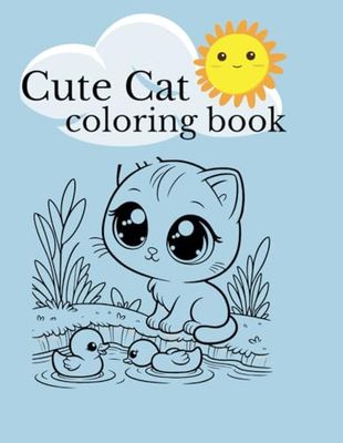 Cute Cat Coloring Book For Kids