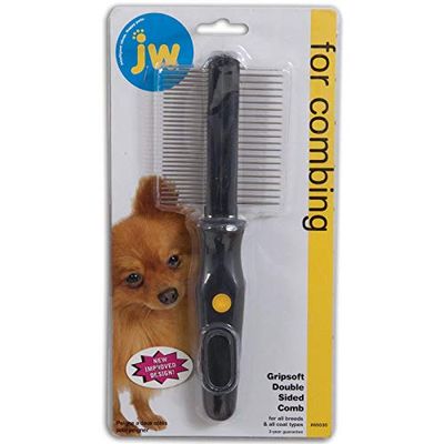 JW Pet Company Gripsoft Double Sided Pettine Dog Pettine