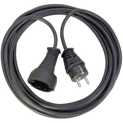 Brennenstuhl Cabo de extensão de corrente de 2 m (Elétrico extensível para interiores) preto