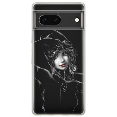 ERT GROUP mobiltelefonfodral för Google PIXEL 7 originalt och officiellt licensierat DC mönster Catwoman 002 optimalt anpassad till formen på mobiltelefonen, fodral tillverkad av TPU-plast