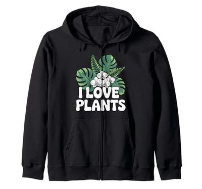 Amo le piante Monstera Orchid Design Felpa con Cappuccio