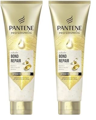 Pantene Molecular Bond Repair Deep Conditioning Hair Treatment with Biotin 150ml Pro-V Concentrated Formula for Extremely Dry Damaged Hair. Leaves Hair Visibly Healthier, Strengthened & Regenerated