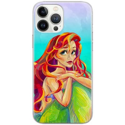ERT GROUP mobiltelefonfodral för Iphone 13 PRO MAX originalt och officiellt licensierat Disney mönster Ariel 004 Vit optimalt anpassad till formen på mobiltelefonen, fodral tillverkad av TPU-plast