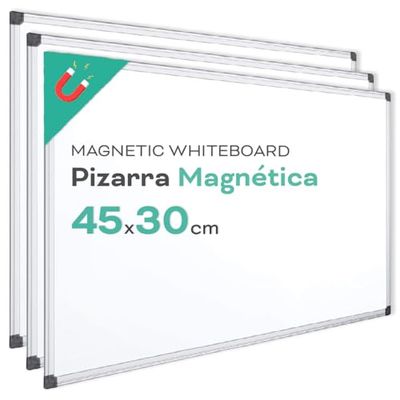 Lavagna magnetica bianca, cornice in alluminio, superficie liscia facile da cancellare, lavagna per prendere appunti, disegnare, insegnare o organizzare, strumento per ufficio e scuola - Ofituria