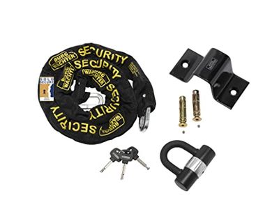 Burg Wachter 1M Sold Secure Lock e kit di ancoraggio a terra, lucchetto per bicicletta, nero