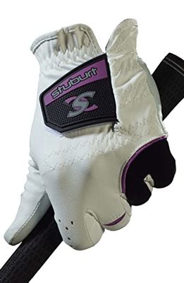 Stuburt Stglv09 Womens Urban All Weather Golf handschoen met Cabretta & synthetisch leer, wit/zwart