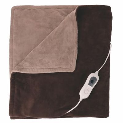 Kooper Elektrische deken, elektrisch, 120 x 160 cm, 2 temperaturen, 120 W, bruin