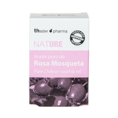 Thader Pharma Nature Aceite Puro de Rosa Mosqueta Antienvejecimiento, Restaurador e Iluminador, 10 ml