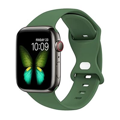 Lysun Kompatibelt med Apple Watch band 38 mm 40 mm 41 mm, sportarmband av mjukt silikon, kompatibelt med iWatch Series 7 3 2 1 SE kvinnor och män