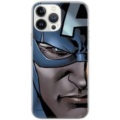 ERT GROUP mobiltelefonfodral för Iphone 13 PRO MAX originalt och officiellt licensierat Marvel mönster Captain America 020 Vit optimalt anpassad, fodral tillverkad av TPU-plast