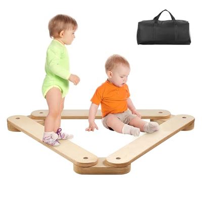 VEVOR Poutres d'équilibre en bois pour tout-petits, 3PCS, jouet Montessori pour enfants 2-6 ans, planches d'équilibre pour coordination, motricité, gymnastique, intérieur, extérieur, filles, garçons
