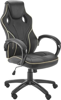 X-Rocker Maverick Gaming Chair PC, Zwart/Goud, Eén maat