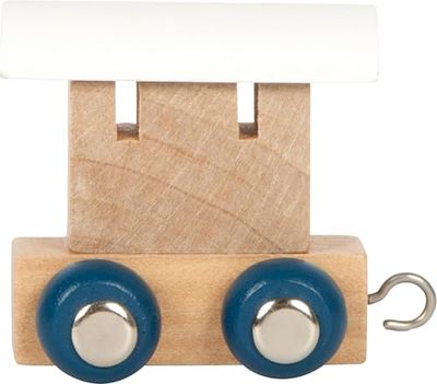 small foot Wagon Train Alphabet Polaire Blanc Neige & Nature en Bois, Combiner, décorer, Offrir, 12569