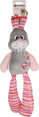 Flamingo JCHIEN PIENO Lapin en Peluche avec DE Grands Pieds Gris 50CM