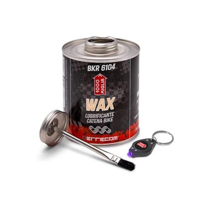 1000 Miglia BKR 6104 DRY - 900 mL Cera Catena Bici per utilizzo in Condizioni del tracciato Asciutte e Polverose, Barattolo All-In-One con Pennello per applicazione incluso - 900 ml