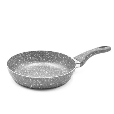ZANETTI Pietra RARA Non-Stick Frying Pan with Aluminium Soft Touch Handle, High Resistance, 26 cm Diameter, Grey Colour, Made in Italy