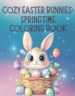 Cozy Easter Bunnies: Springtime Coloring Book: Adorable Bunny, Egg, and Floral Designs for a Fun and Relaxing Easter