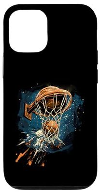 Basketball Artwork Slam Dunk Splash Basketball Player Hoop Case for iPhone 12/12 Pro