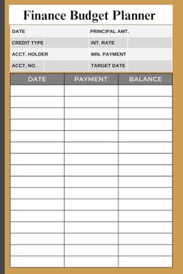 Finance Budget Planner: Monthly and Weekly Expense Tracker for Financial Goals, Savings, and Debt Management | Organize Your Personal and Household Finances