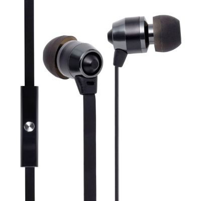 Groov-e Smart Buds metalen headset met afstandsbediening en microfoon zwart