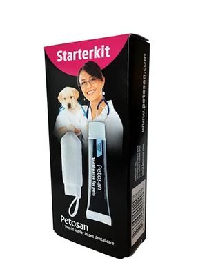Petosan Oral Cleaner Finger Cloth and Toothpaste Starter Kit