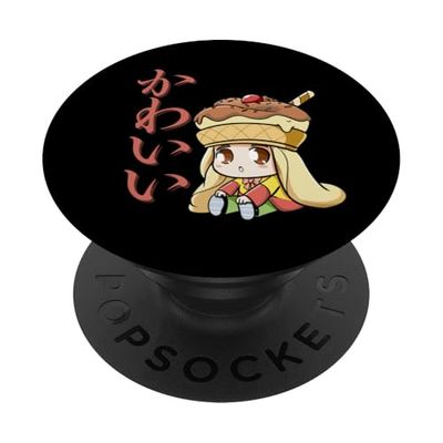 Kawaii - Arte japonés para niña anime (que significa lindo) PopSockets PopGrip Adhesivo
