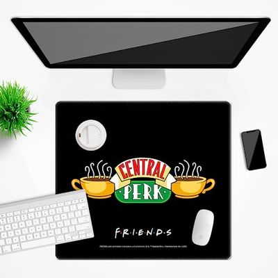 Ert Group Tappetino da scrivania originale e con licenza ufficiale di Friends, motivo 019 Black, antiscivolo, 50x45cm