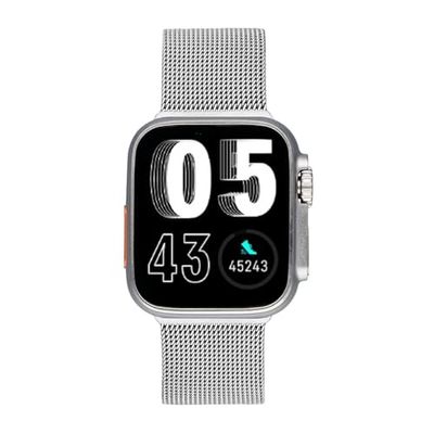 Radiant - Jersey - Reloj Inteligente, Smartwatch con Pulsometro, Tensiometro, Monitor de Sueño y Pulsera Actividad Digital. para Hombre y Mujer. Compatible con Android iOS (Acero Plateada)