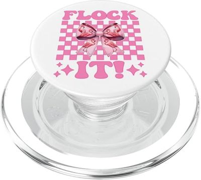 Flock It! - Fiocco divertente con fenicottero e cocchetta, colore: rosa PopSockets PopGrip per MagSafe