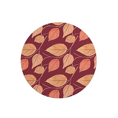 Questo Casa, Tapis de Souris Rond imprimé numérique avec Fond antidérapant pour Bureau et Maison Diamètre 22 cm