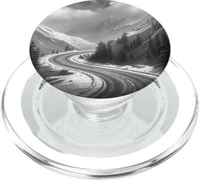 Diseño de invierno de carretera de montaña PopSockets PopGrip para MagSafe