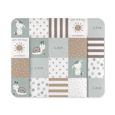 Julius Zöllner Softy Matelas à langer, 65 x 75 cm, imperméable et lavable, fabriqué en Allemagne, certifié Oeko-Tex Standard 100, bleu