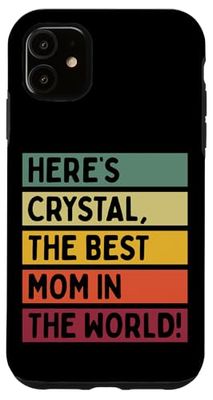 Here's Crystal The Best Mom In The World Mother's Day Retro Case for iPhone 11