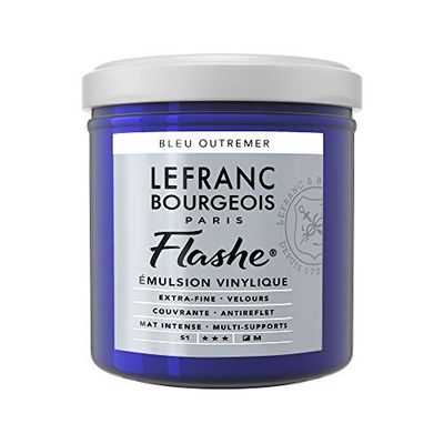 Lefranc Bourgeois Acrílico, azul ultramarino, tubo de 125 ml, vinilfarbe, 125