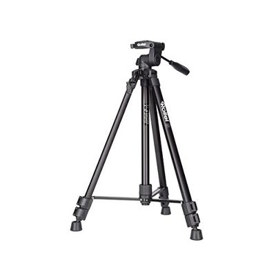 Rollei Compact Traveler Star S2 (anteriormente DIGI 9300) I tripé compacto de alumínio para vídeo I até 3 kg de carga útil Inclusive. Cabeça de tripé e bolsa de tripé I preto