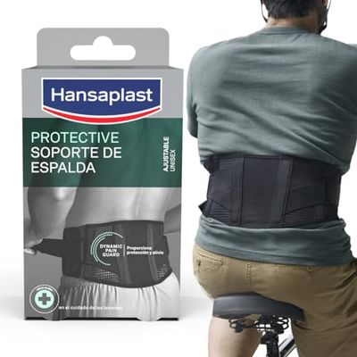 Hansaplast Soporte protector de espalda (1 ud), soporte lumbar para espalda y columna con ajuste dinámico de la presión, faja lumbar para lumbago, protrusiones, ciática y hernia discal