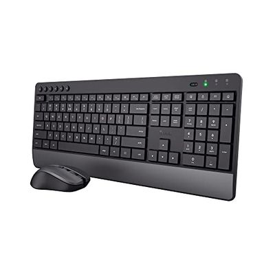 Trust Trezo keyboard Mouse included RF Wireless QWERTY US English Black