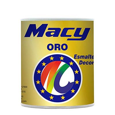 Macy Esmalte Decoración Sintético Oro para Interiore. 125 Mililitros. Color Oro