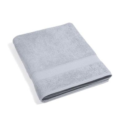 spugnissima - Ocean 100% Cotton Plain Bath Towel, 100 x 150 cm, Pearl Grey