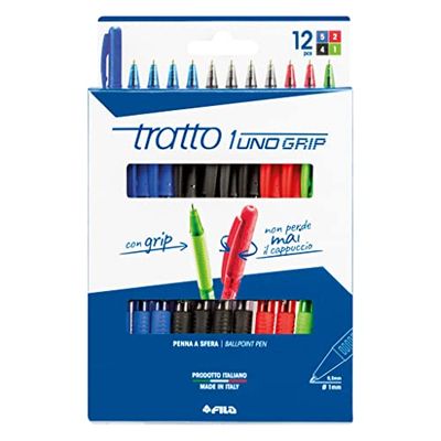 TRATTO 1 Grip 12 stuks kleuren school