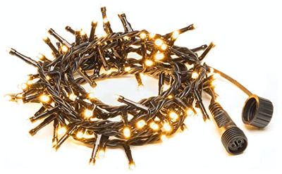 Konstsmide Extension de système LED - Micro LED Compactlights - 230 diodes ambrées - Extérieur (IP44) - 2,99 W - Câble souple noir