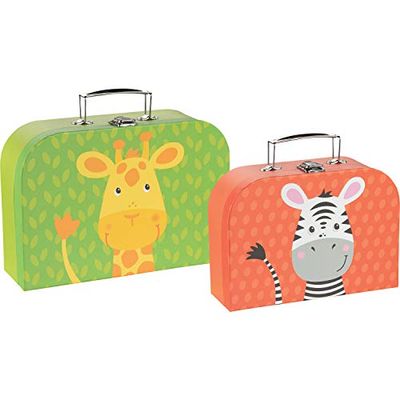 Goki- Maletas-jirafa y cebra No aplica Trousse, 60710, Multicolore