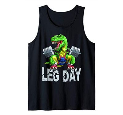 Divertente Leg Day Squat T-Rex, bilanciere per sollevamento Canotta