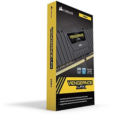 Corsair Vengeance LPX modulo da 8 GB (1 x 8 GB) DDR4 3200 (PC4-25600) C16 1,35 V, ottimizzato AMD Ryzen – Nero