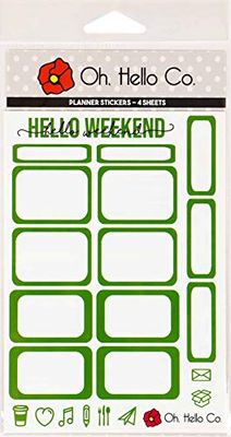 OH HELLO CO. Planner Stickers Greens, Paper, One Size