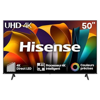 Hisense Smart TV 50 inch 50A6N 4K UHD, Dolby Vision, HDR, VIDAA met YouTube, Netflix, Disney+, Kanaal + (model 2024)
