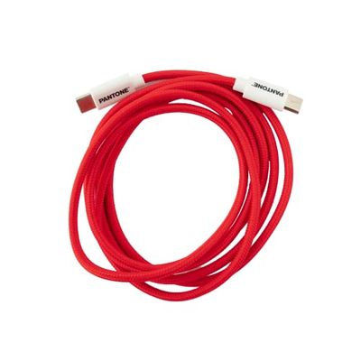 Celly, Cavo USB-C a USB-C con Connettore Reversibile per Ricarica Veloce, Lunghezza 1,5 m, Connettori in PVC e Rivestimento in Nylon Anti-piegamento, Carica e Trasferimento Dati Rapidi, Rosso