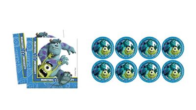 ALMACENESADAN -4760, Disney Monster SA, 8 papieren borden 23 cm en 20 papieren servetten, 33 x 33 cm (8435510347604)