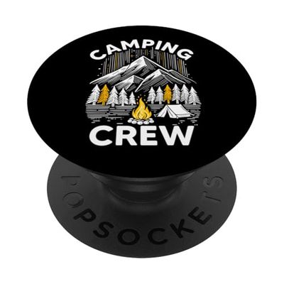 Campeggio Equipaggio Escursione Campfire Avventura Famiglia Camper PopSockets PopGrip Adesivo